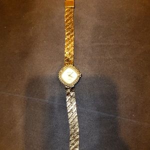 Vintage Watch. Marcasite Face with Small Diamond